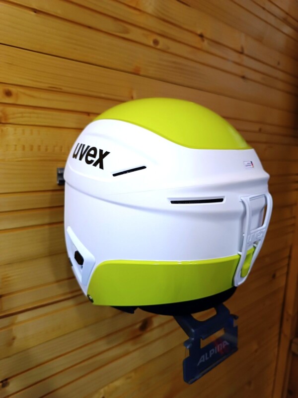PRILBA UVEX RACE+ WHITE-LIME FIS 53-54CM